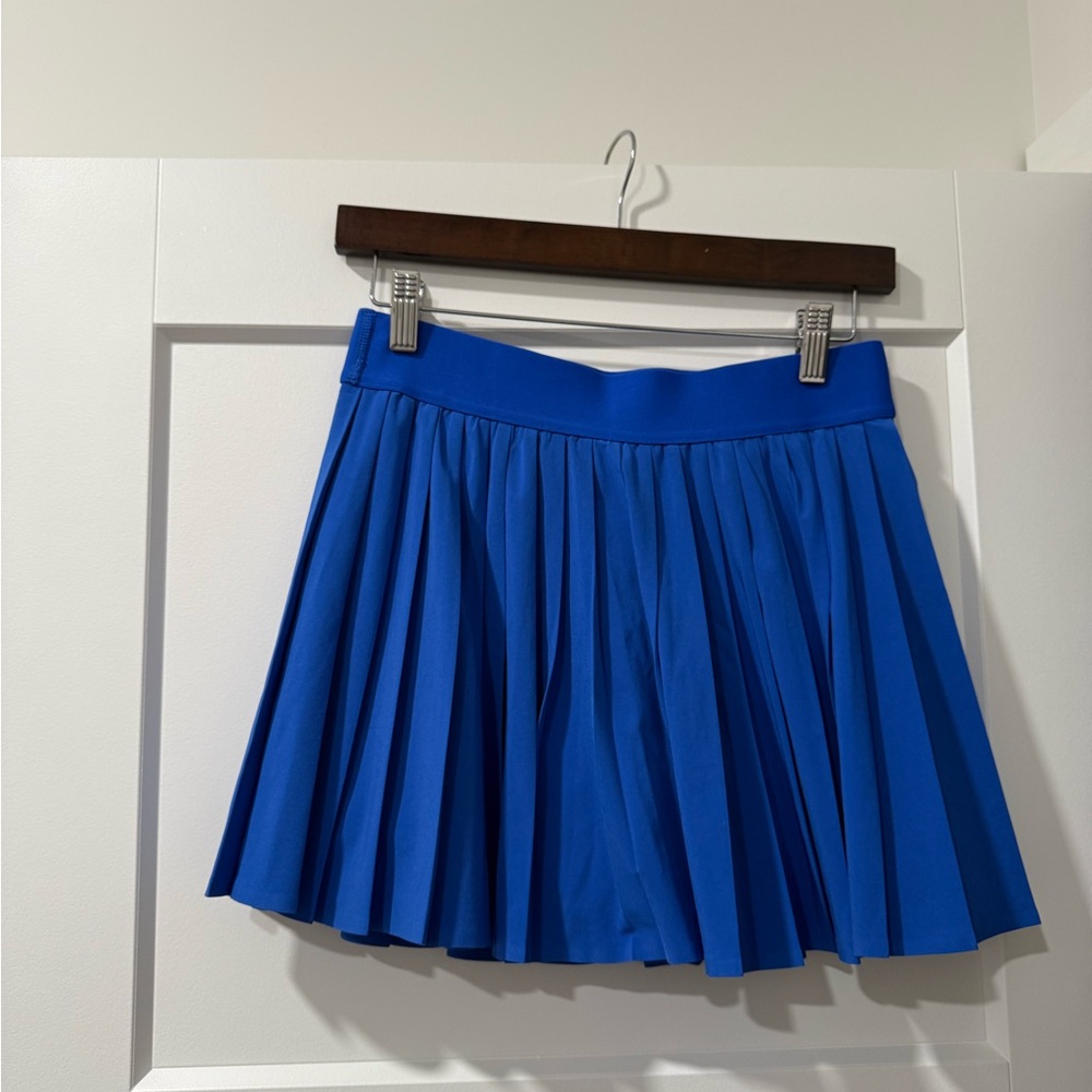 Aritzia Cobalt Blue Pleated Skater Skirt